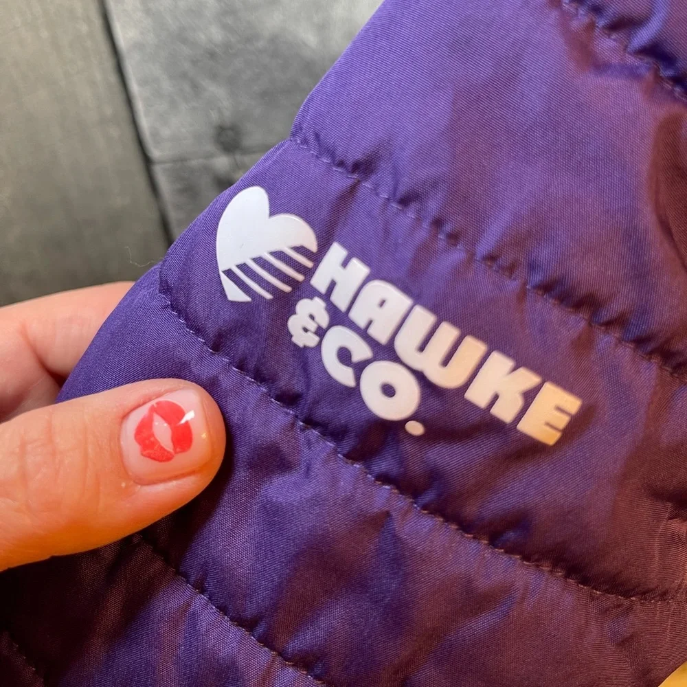 Hawke & Co Reversible Winter Puffer Jacket Toddler Girls 2T Purple